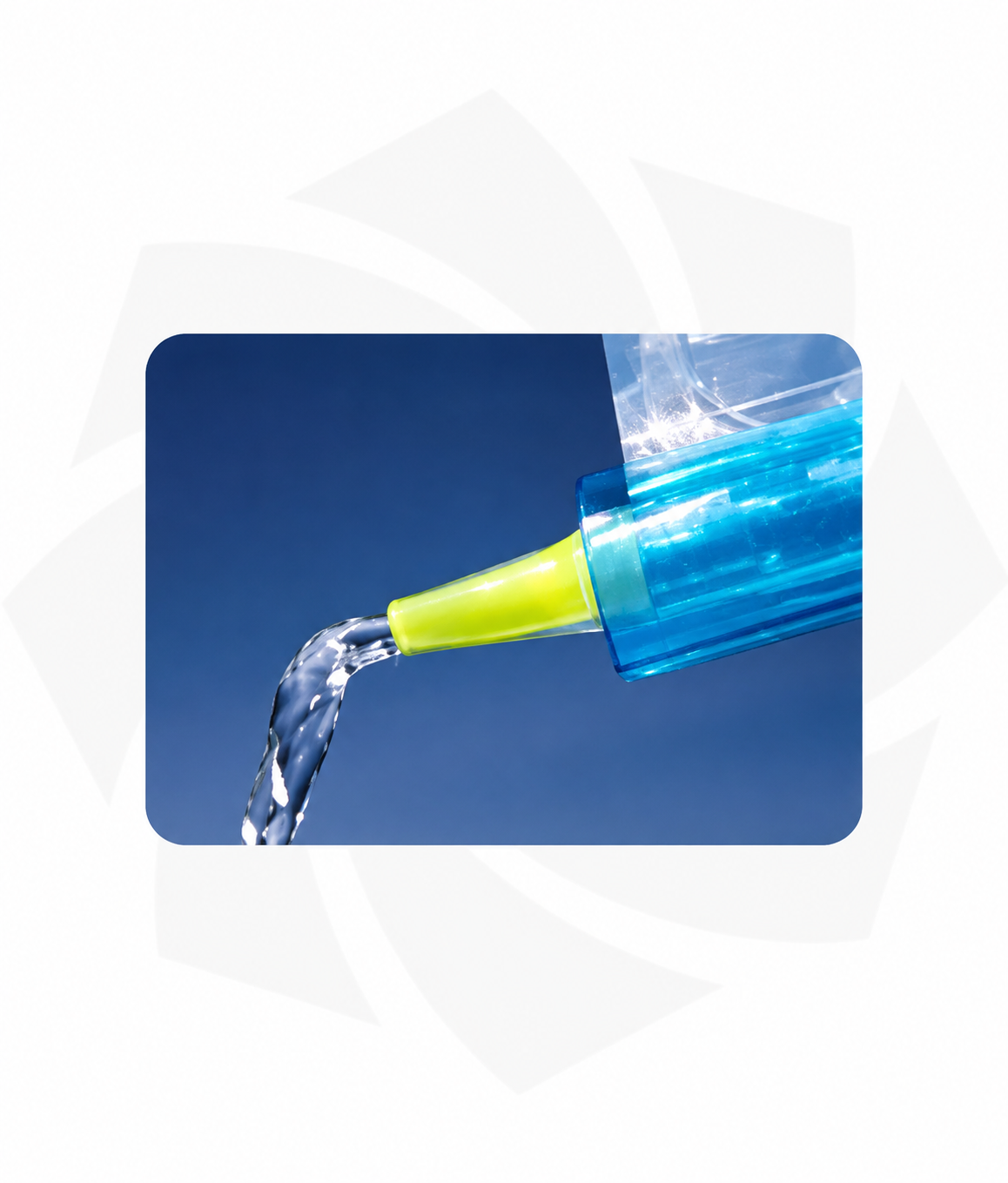 Injetor descartável em uso — variante de Injetor Descartável Eyeclean